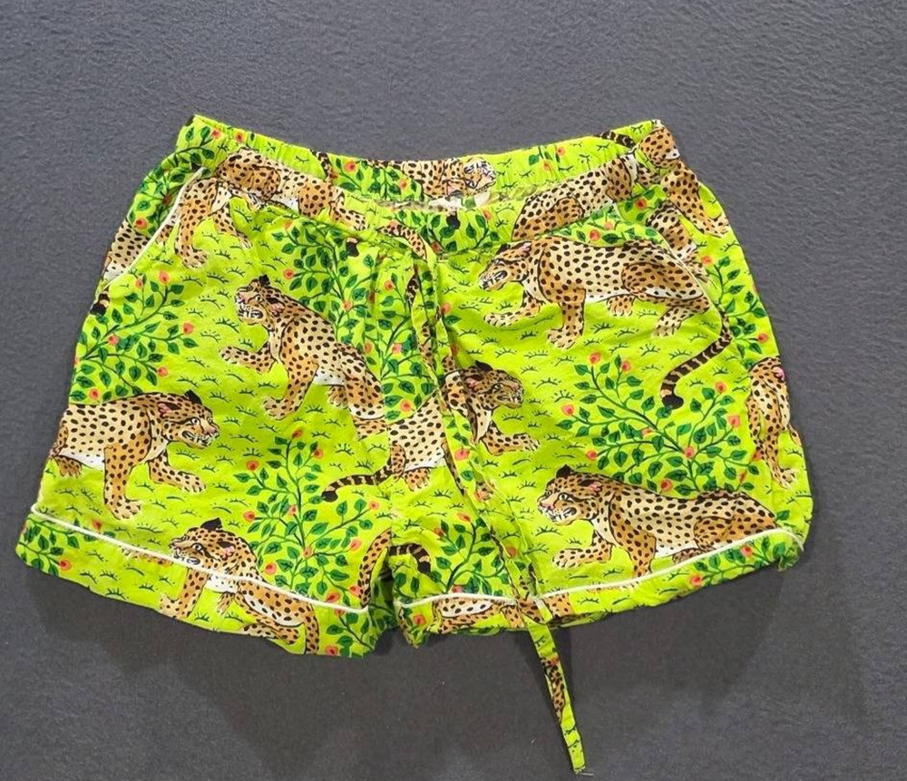 Printfresh Bagheera Leopard Print Y2k Womens Size XS Pajama Shorts A011216